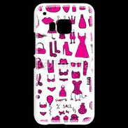 Coque HTC One M9 Fond fashion rose