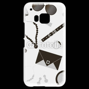 Coque HTC One M9 Fond fashion noir et blanc