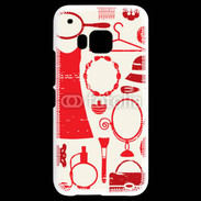 Coque HTC One M9 Fond fashion rouge