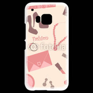 Coque HTC One M9 Fond fashion rose 4