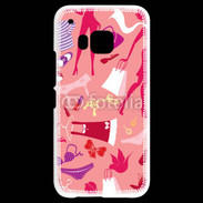 Coque HTC One M9 Fond fashion rose 5