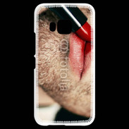 Coque HTC One M9 bouche homme rouge