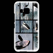 Coque HTC One M9 Orque noir et blanc
