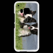 Coque HTC One M9 Chien Border Collie noir et blanc