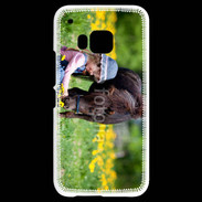 Coque HTC One M9 Enfant et cheval