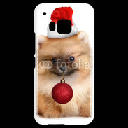 Coque HTC One M9 Chiot de noël 810