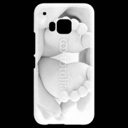 Coque HTC One M9 Pieds de bébé noir et blanc