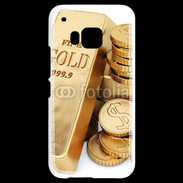 Coque HTC One M9 Lingot et pièces d'or