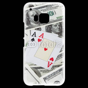 Coque HTC One M9 Paire d'as au poker 2