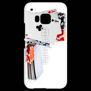 Coque HTC One M9 Paire d'as au poker 5