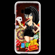 Coque HTC One M9 Lady au casino
