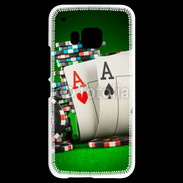Coque HTC One M9 Paire d'As au poker 75