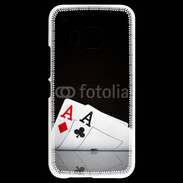Coque HTC One M9 Paire d'As au poker 85