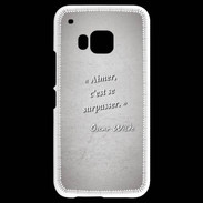 Coque HTC One M9 Aimer Gris Citation Oscar Wilde