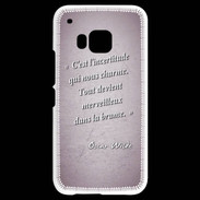 Coque HTC One M9 Incertitude Rose Citation Oscar Wilde