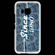 Coque HTC One M9 Since crane bleu 1980