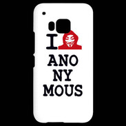 Coque HTC One M9 I love anonymous