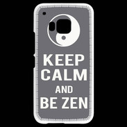 Coque HTC One M9 Keep Calm Be Zen Gris
