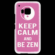 Coque HTC One M9 Keep Calm Be Zen Rose