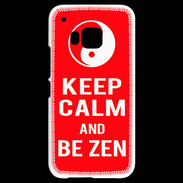 Coque HTC One M9 Keep Calm Be Zen Rouge