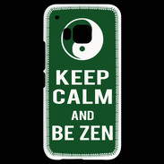 Coque HTC One M9 Keep Calm Be Zen Vert