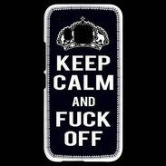 Coque HTC One M9 Keep Callm Fuck Off Noir