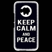 Coque HTC One M9 Keep Calm Peace Noir