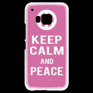 Coque HTC One M9 Keep Calm Peace Rose