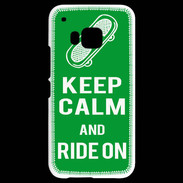 Coque HTC One M9 Keep Calm Ride on Vert