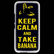 Coque HTC One M9 Keep Calm Take Banana Noir