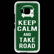 Coque HTC One M9 Keep Calm Take road Vert