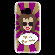 Coque HTC One M9 Miss business Chatain