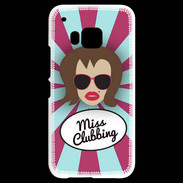 Coque HTC One M9 Miss Clubbing Chatain