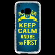 Coque HTC One M9 Keep Calm and Be the First Bleu