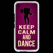 Coque HTC One M9 Keep Calm and Dance Rose