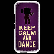 Coque HTC One M9 Keep Calm and Dance Violet