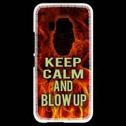 Coque HTC One M9 Keep Calm and Grenade Feu