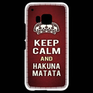 Coque HTC One M9 Keep Calm and Hakuna Matata Rouge