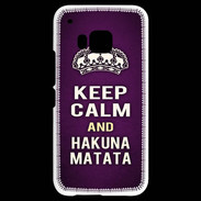 Coque HTC One M9 Keep Calm and Hakuna Matata Violet