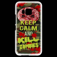 Coque HTC One M9 Keep Calm and Kill Zombies camouflage