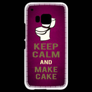 Coque HTC One M9 Keep Calm and Make cake Rose