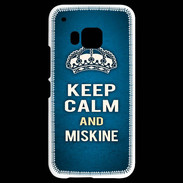 Coque HTC One M9 Keep Calm and Miskine Bleu