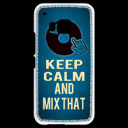 Coque HTC One M9 Keep Calm and Mix that Bleu