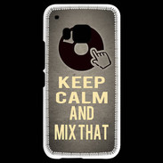 Coque HTC One M9 Keep calm and Mix That Gris
