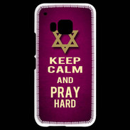 Coque HTC One M9 Keep Calm and Pray jewish Rose