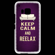 Coque HTC One M9 Keep Calm and Reelax Violet