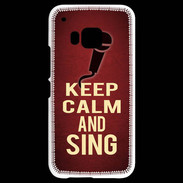 Coque HTC One M9 Keep Calm and Sing Rouge
