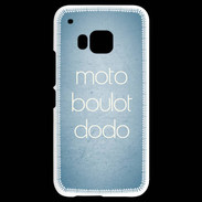 Coque HTC One M9 Moto Boulot Dodo Bleu ZG