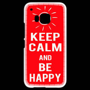 Coque HTC One M9 Keep calm Be Crazy Rouge
