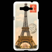 Coque Samsung Grand Prime 4G Vintage Tour Eiffel carte postale